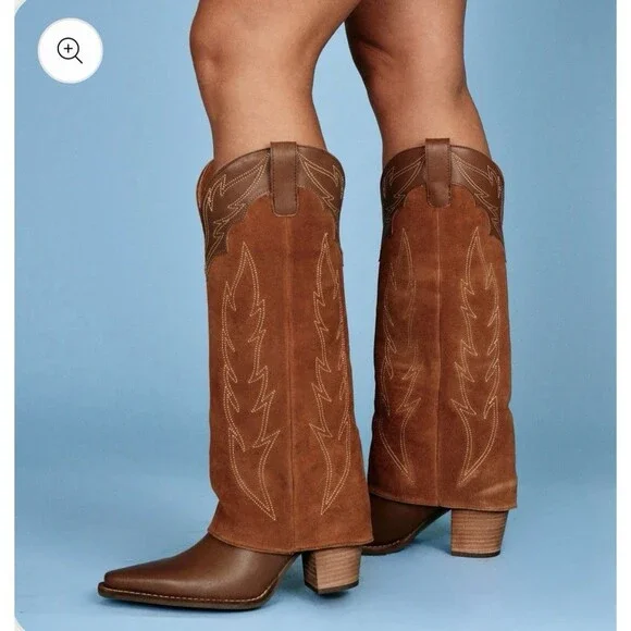 Try On/demo Dingo Women's Wild Fire Western Boots Brown Size 9 Dl2280 Cowboy - Picture 15 of 15